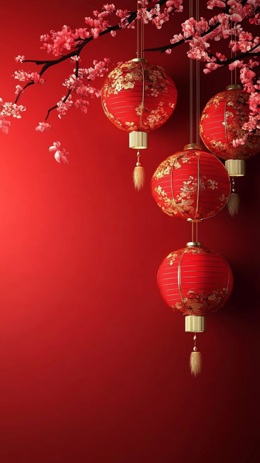 壁纸: 精选新年红红火火图集-移动端
