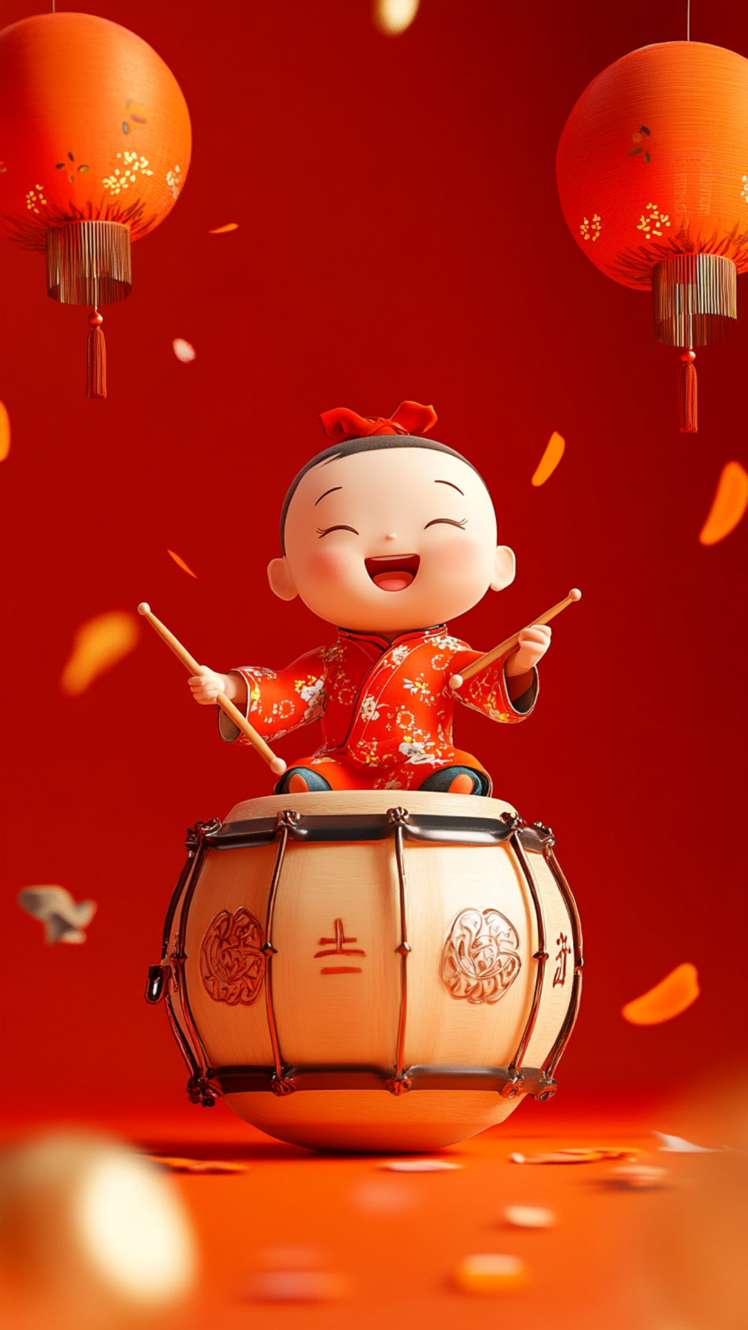 壁纸: 精选新年红红火火图集-移动端