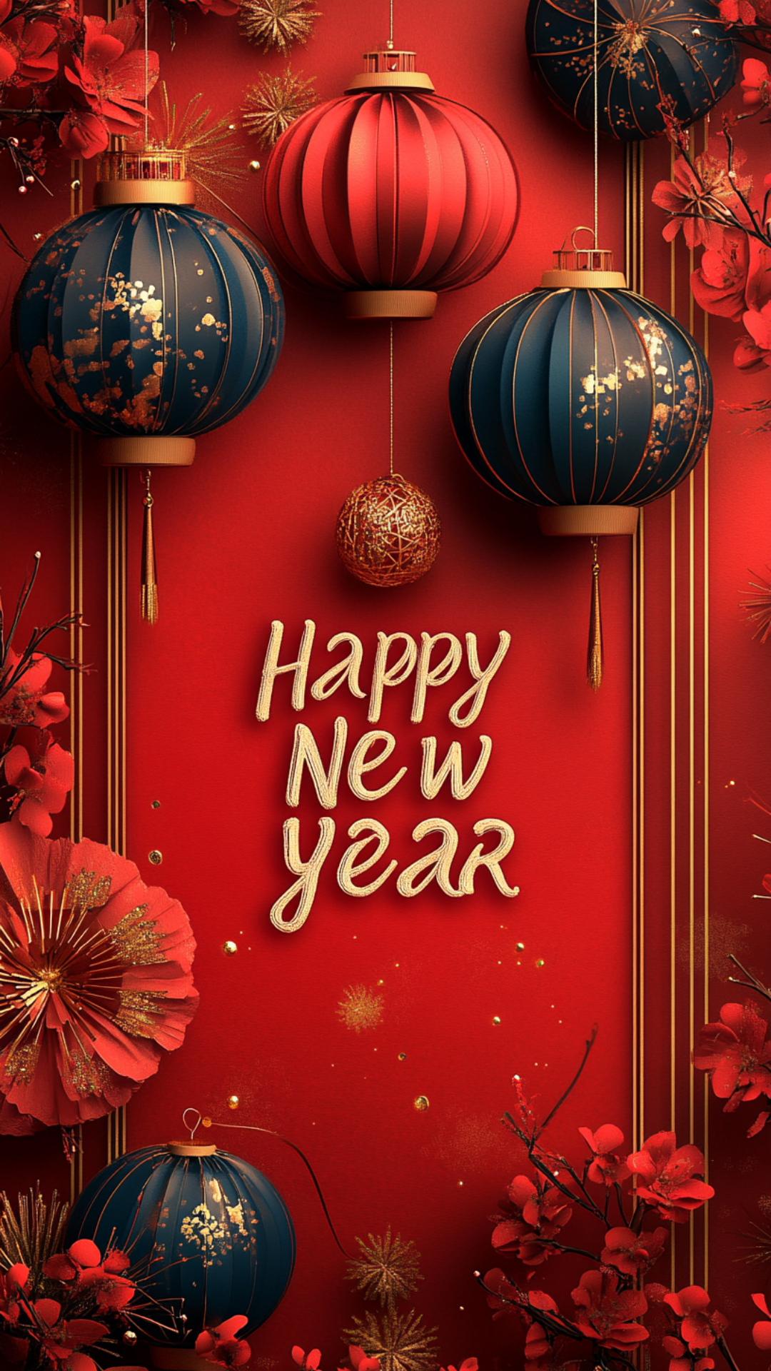 壁纸: 精选新年红红火火图集-移动端