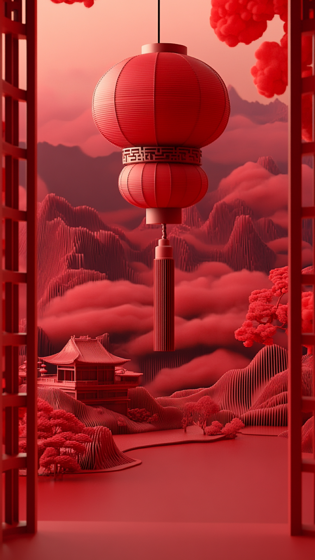 壁纸: 精选新年红红火火图集-移动端