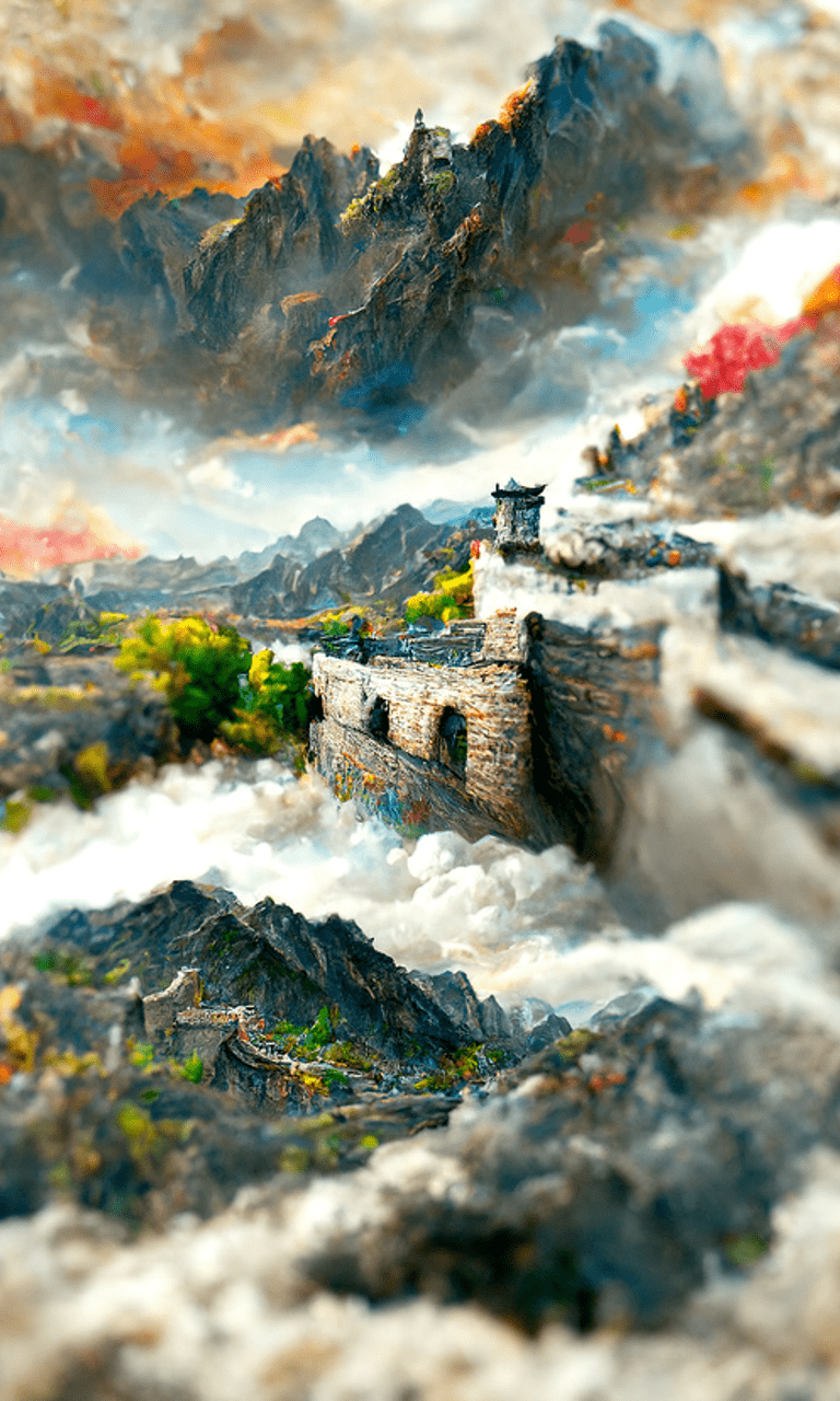 长城山水画