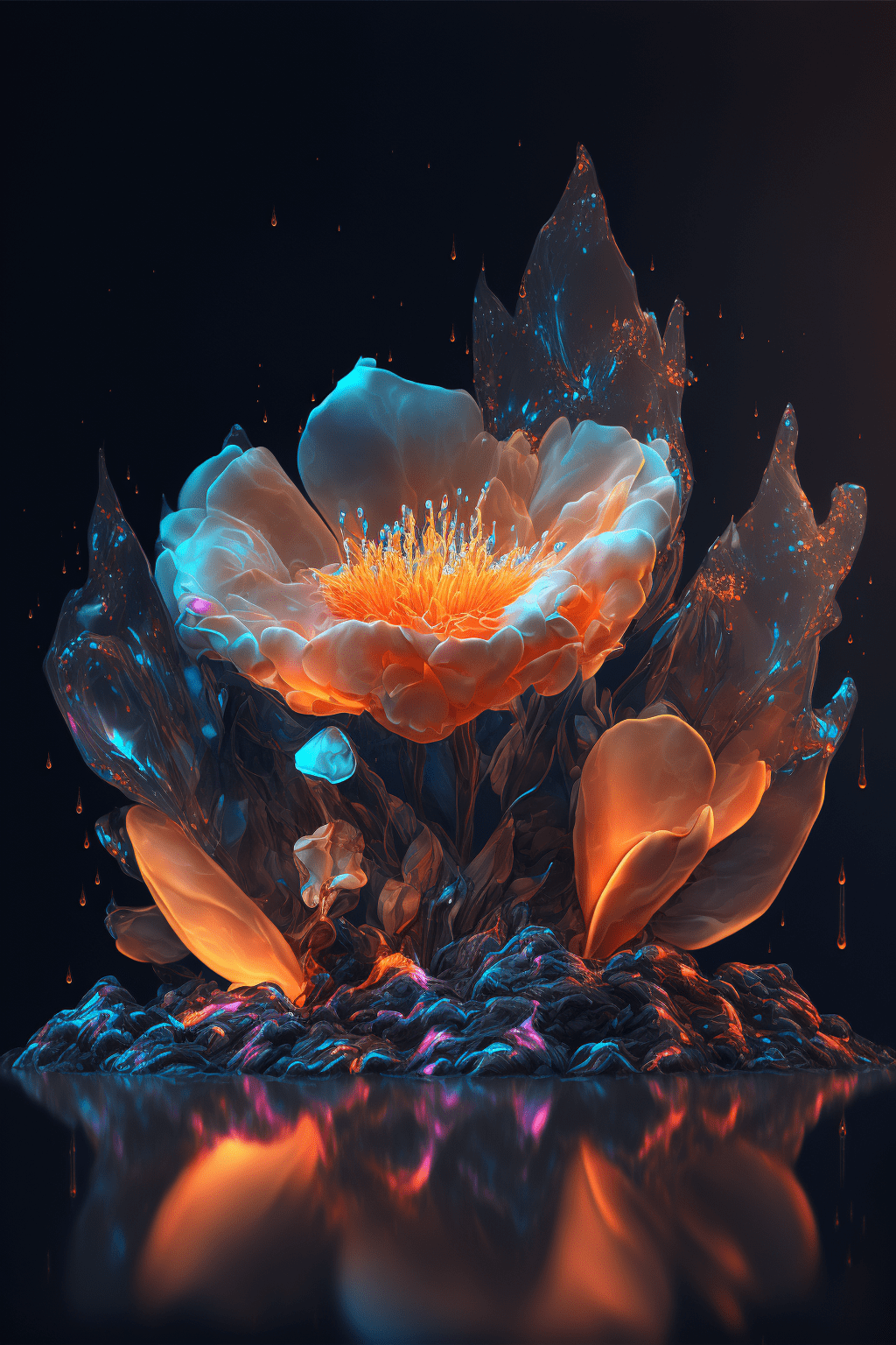 荧光花瓣