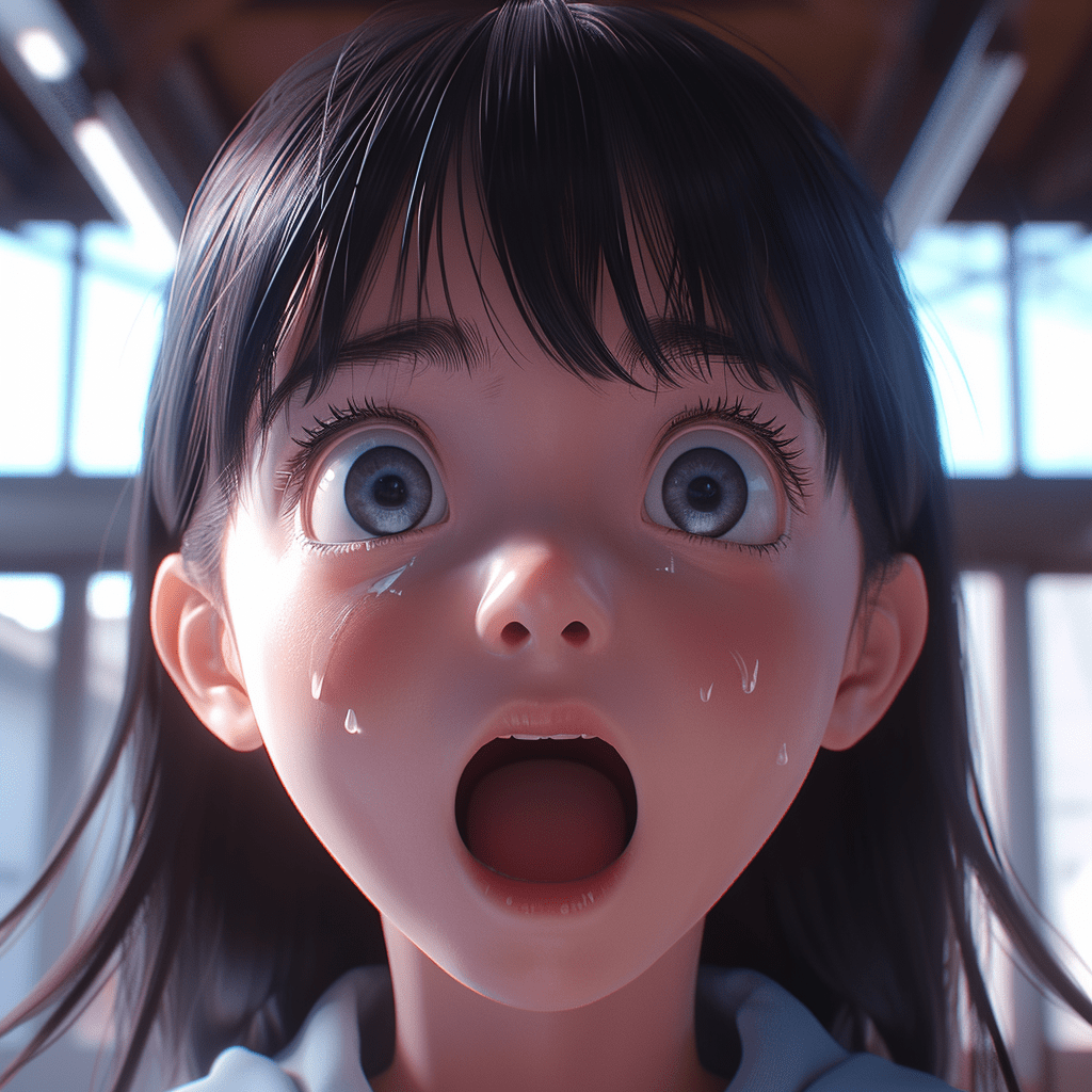 惊讶的女孩