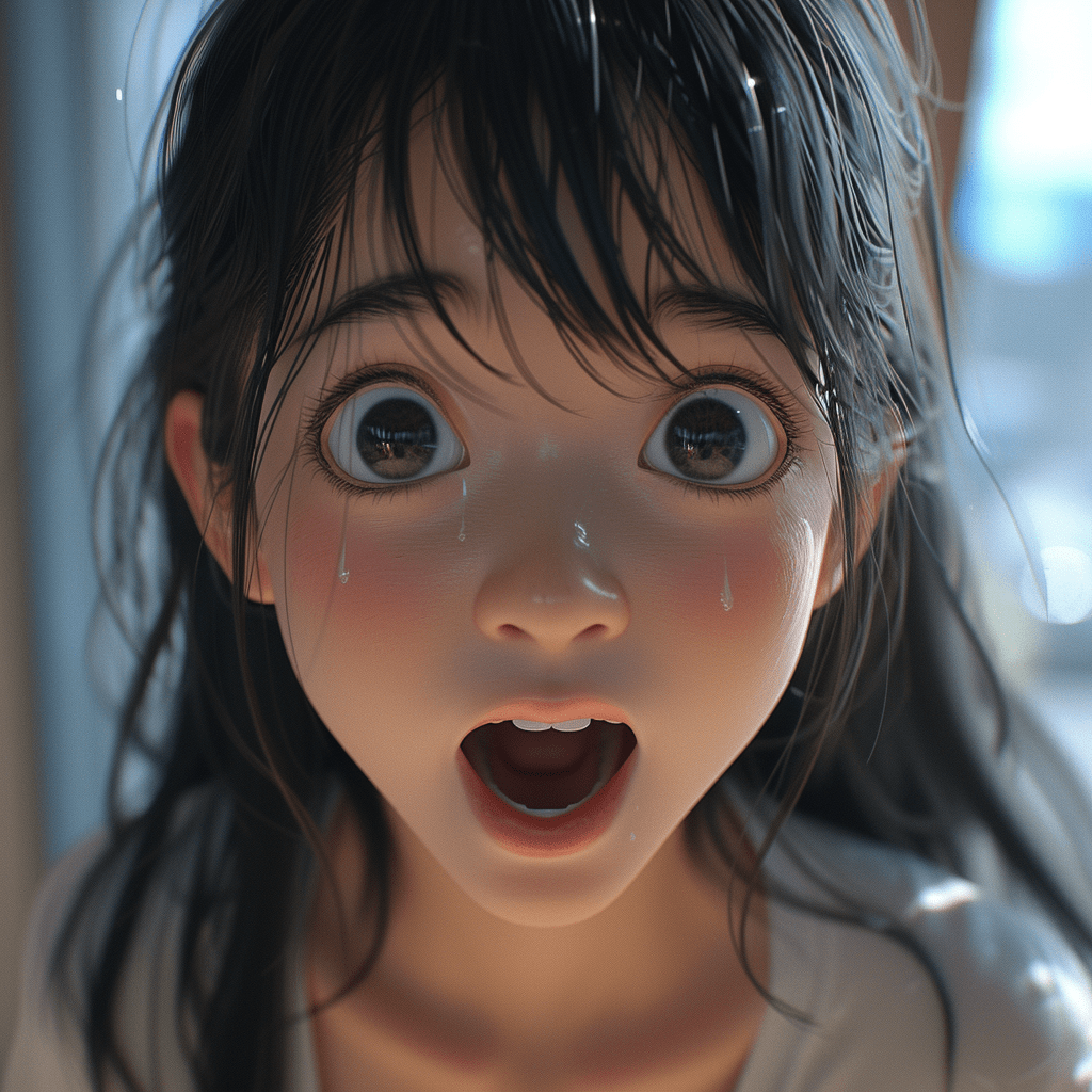 惊讶的女孩