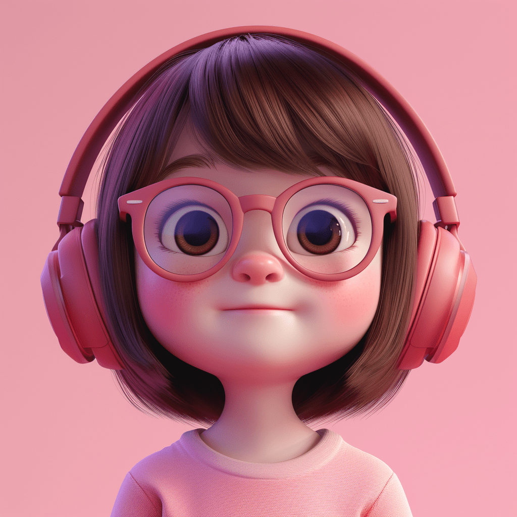 小女孩的3D立体头像