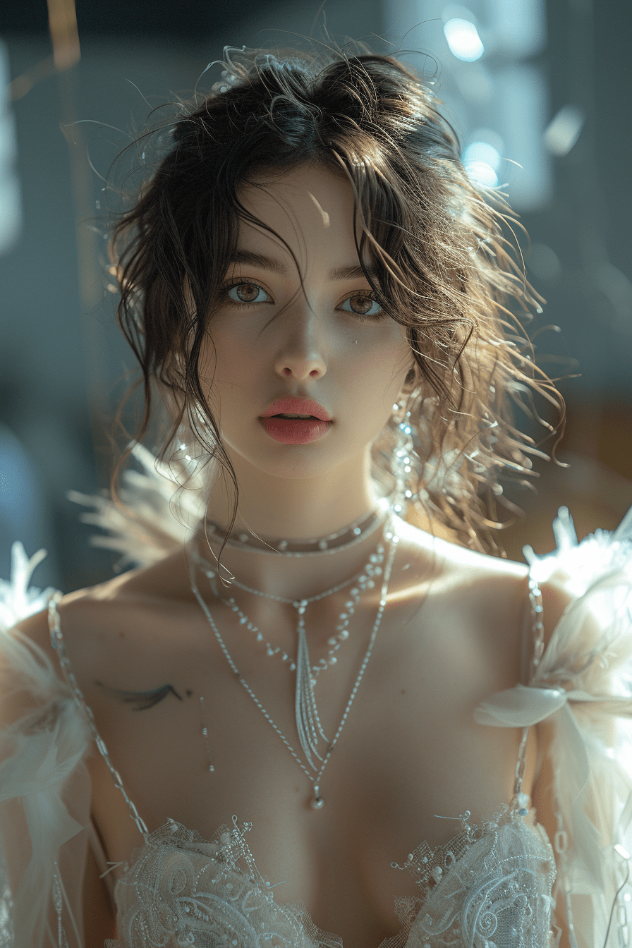 一张自然未修饰的照片，天赐的纯真，原生态美女