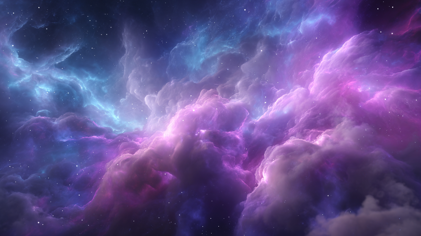 宇宙星云壁纸：紫蓝交织的漩涡